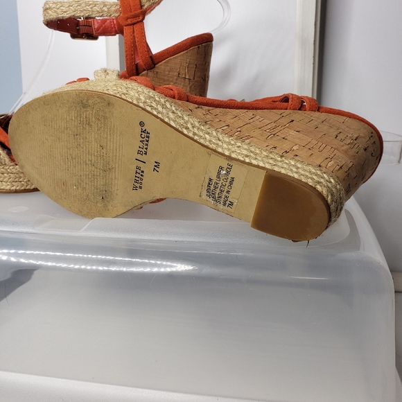White House Black Market Jupiter Terra Cotta Suede Strappy Wedge Espadrilles 7 - Picture 7 of 10